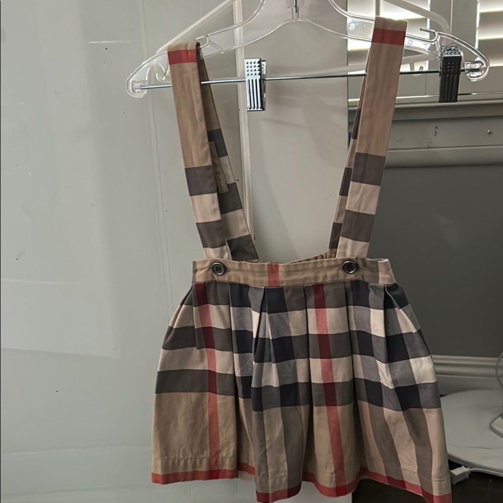 Burberry Checkered Suspender Skirt